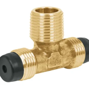 Tee terminal de latón centro 3/8", Foset