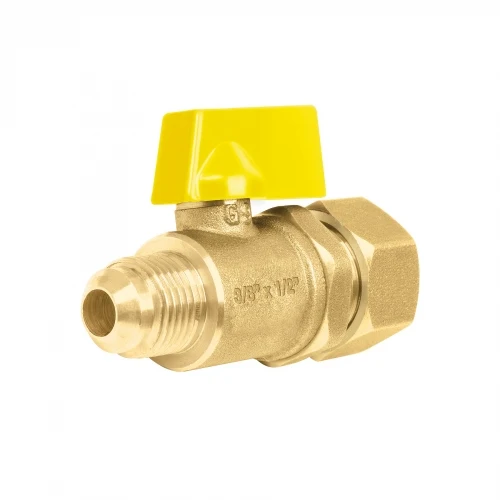 Válvula de control latón para gas 3/8'x1/2' tipo barrilito 49116 VG-554-B Foset