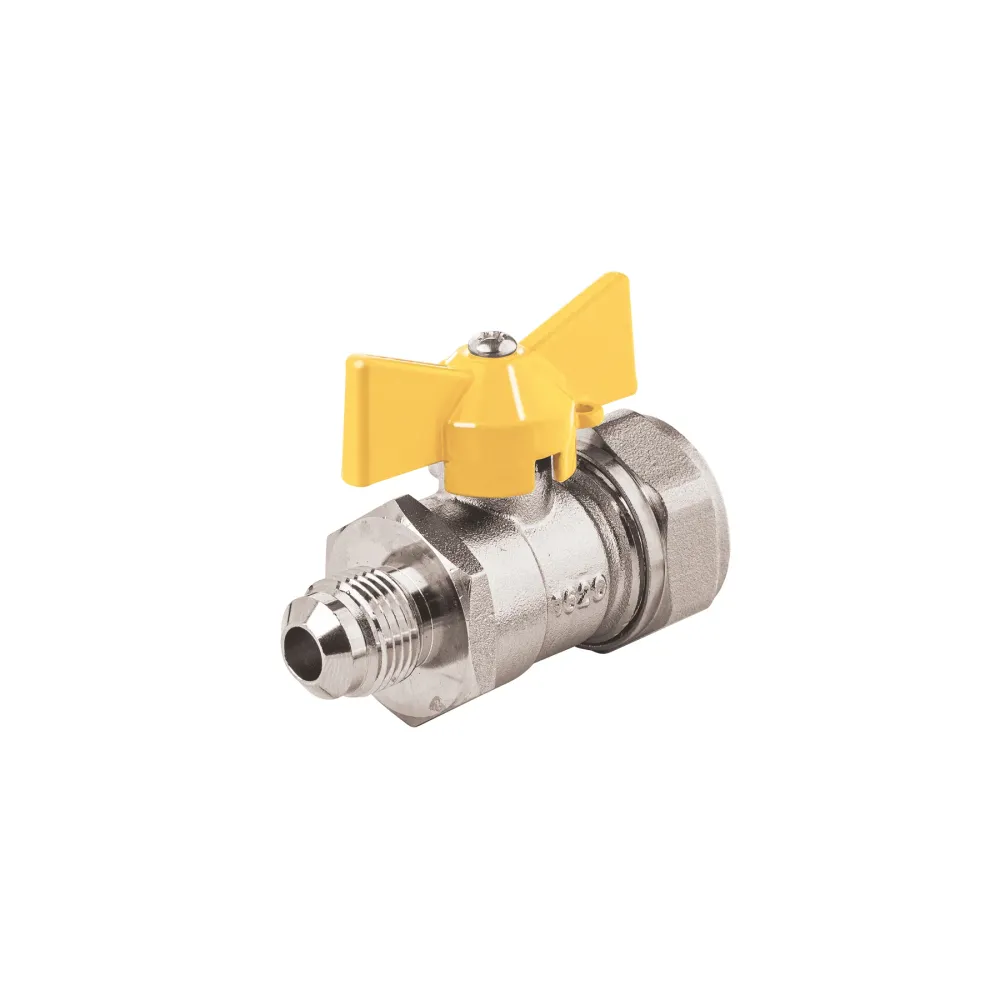 Válvula esfera para PE-AL-PE, 1/2" flare 3/8", Foset