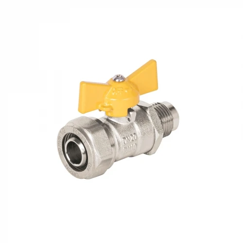 Válvula esfera para PE-AL-PE, 1/2' flare 3/8', Foset 45947 PPG-12VF