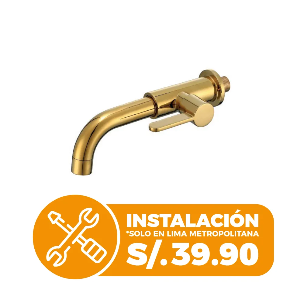 Llave P/ Bowl la Pared TRT 2P - Gold - Fratelli Fratelli Perú