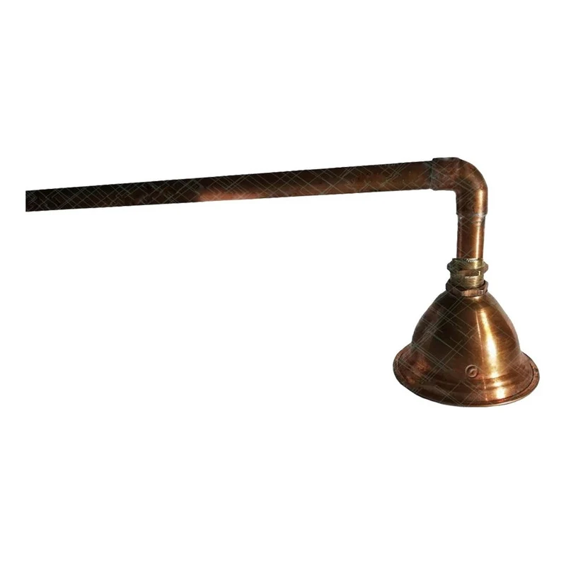 Ducha Circular 9.5cm En Cobre Con Tubo Pared Grifos Center
