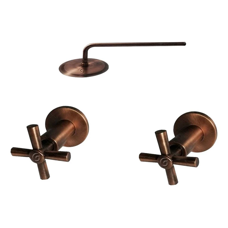 Ducha Con Mezclador Bronce Antiguo Grifos Center
