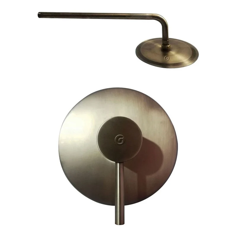 Ducha Monomando Bronce Antiguo + Ducha 20cm Grifos Center