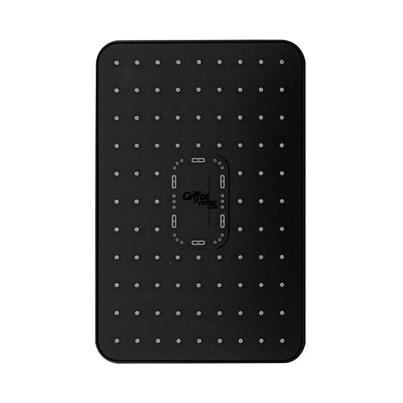 Ducha Negra Rectangular Multichorro Grifos Center