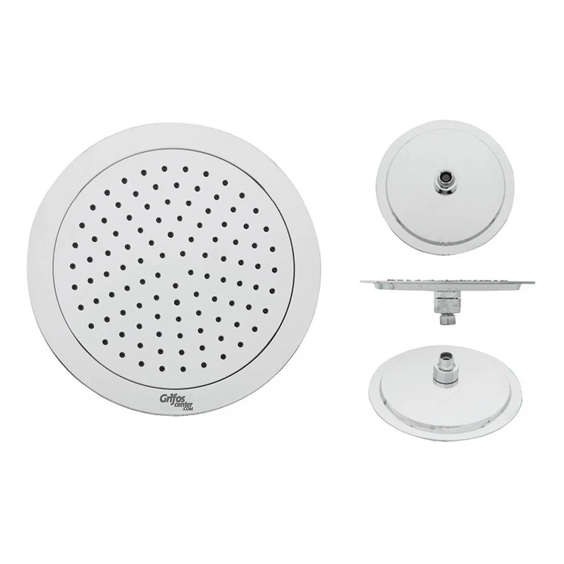 Ducha Redonda Plástica Cromada 9puLG Grifos Center