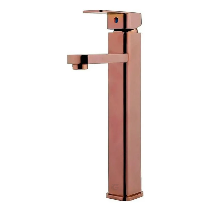 Griferí Monocontrol Alta Cuadrada Rose Gold Grifos Center