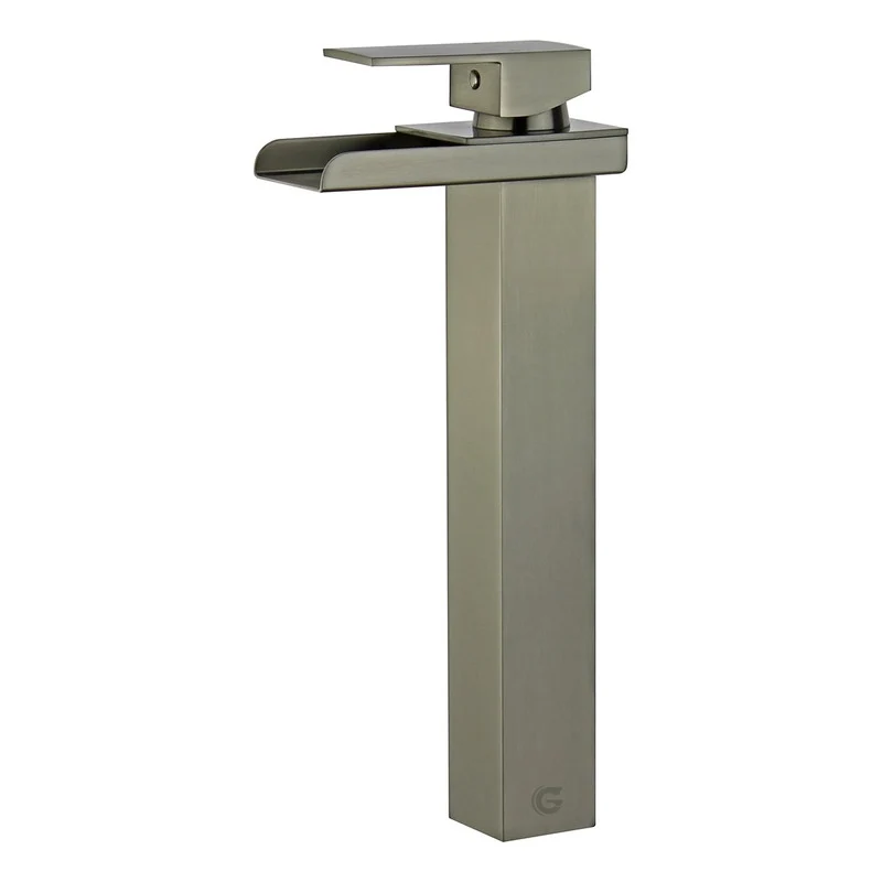 Griferí Monocontrol Lavamanos Tipo Cascada Satinada Grifos Center