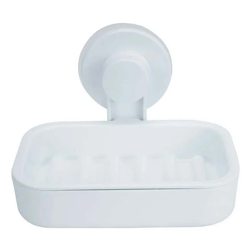 Jabonera Para Baño Con Ventosa Blanco Grifos Center