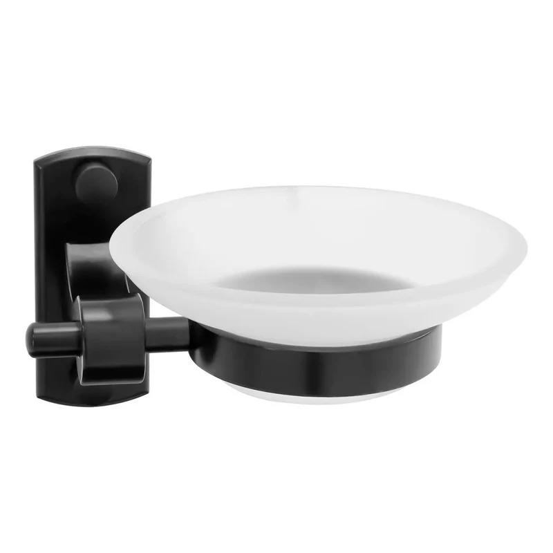 Jabonera Rectangular En Aluminio Con Plato En Cristal Grifos Center