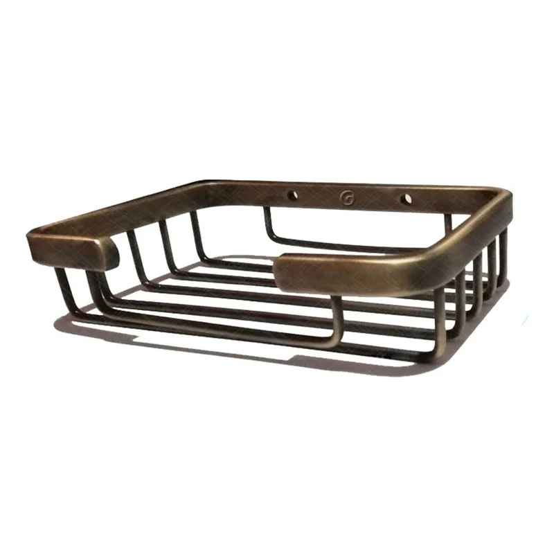 Jabonera Rectangular Tipo Canasta Bronce Antiguo Grifos Center