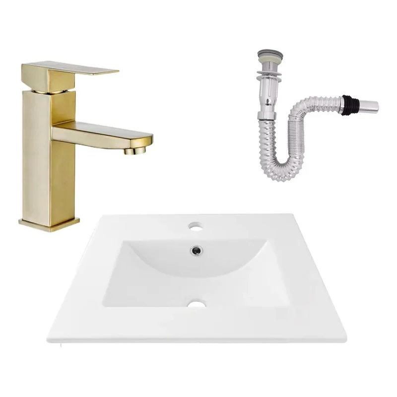 Kit Placa Lavam. 51*46.5cm+griferia Monocontrol+push Flex1 Grifos Center