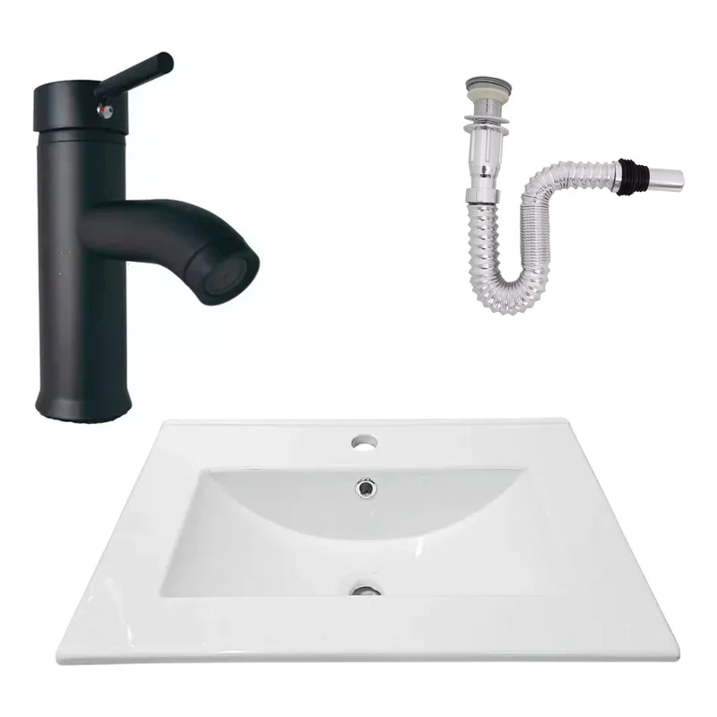 Kit Placa Lavam. 61*46.5cm+griferia Monocontrol+push Flex25 Grifos Center