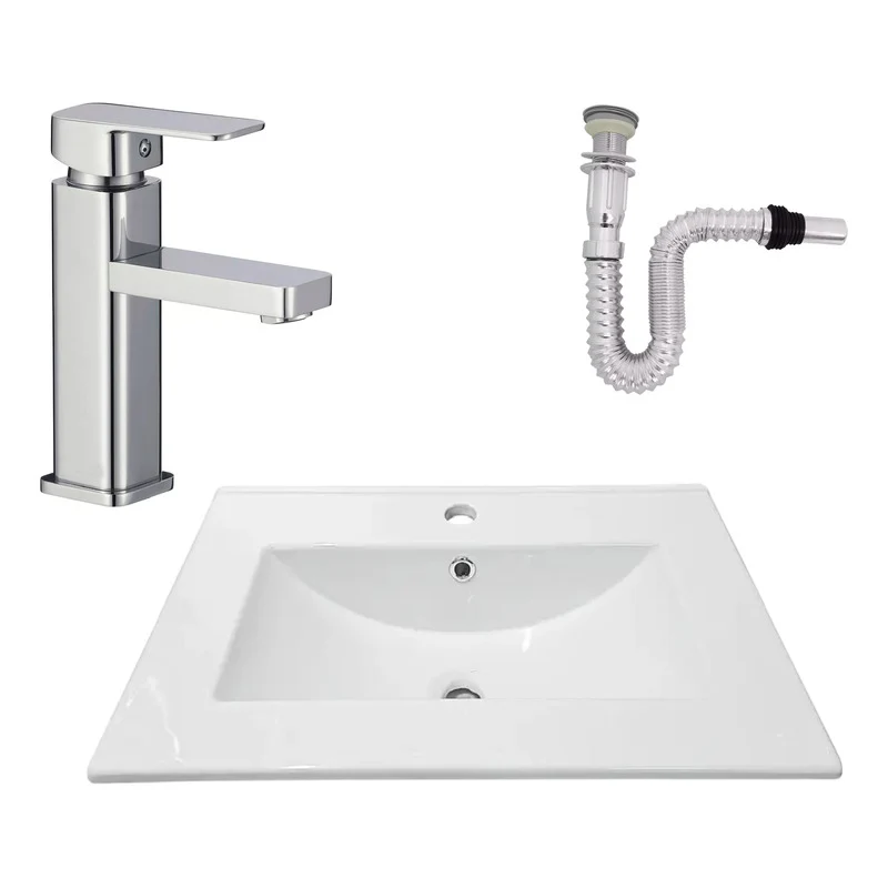 Kit Placa Lavam. 61*46.5cm+griferia Monocontrol+push Flex27 Grifos Center
