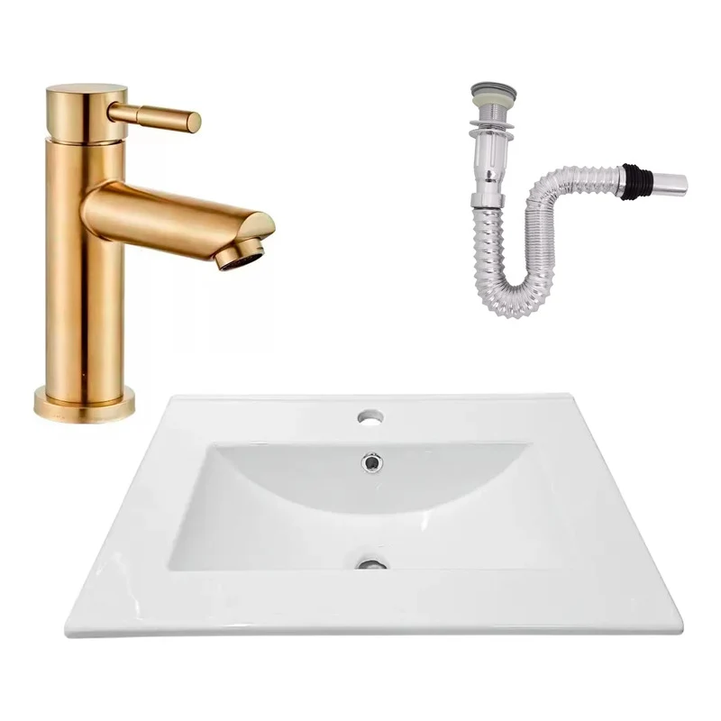 Kit Placa Lavam. 61*46.5cm+griferia Monocontrol+push Flex4 Grifos Center