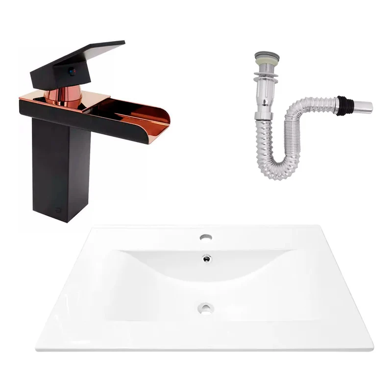 Kit Placa Lavam. 71*46.5cm+griferia Monocontrol+push Flex13 Grifos Center