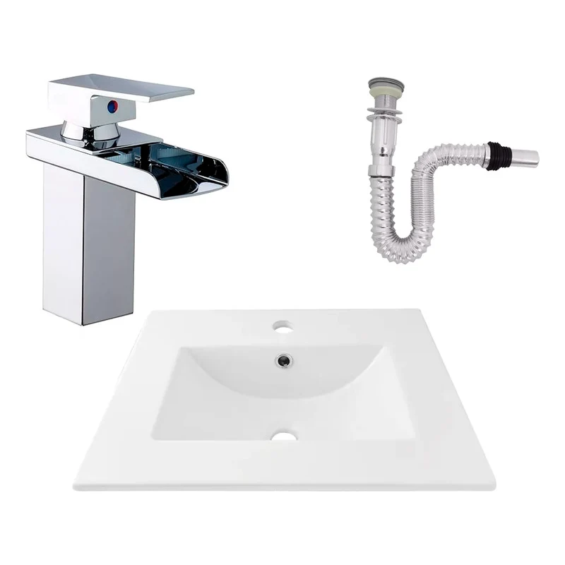 Kit Placa Lavam.51*46.5cm+griferia Monocontrol+push Flex8 Grifos Center
