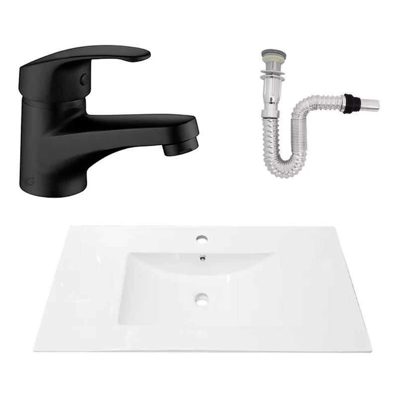 Kit Placa Lavaman.91*46.5cm+griferia Monocontrol+push Flex29 Grifos Center