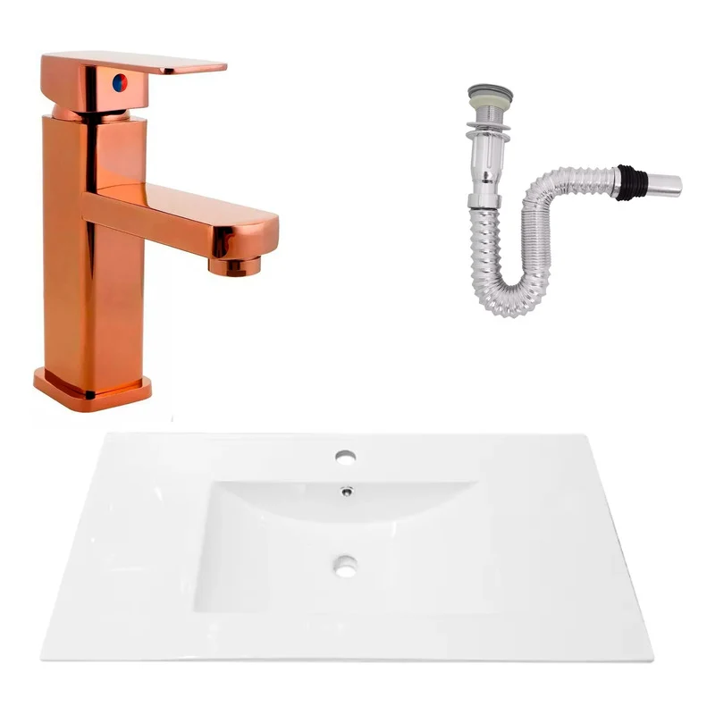 Kit Placa Lavaman.91*46.5cm+griferia Monocontrol+push Flex3 Grifos Center