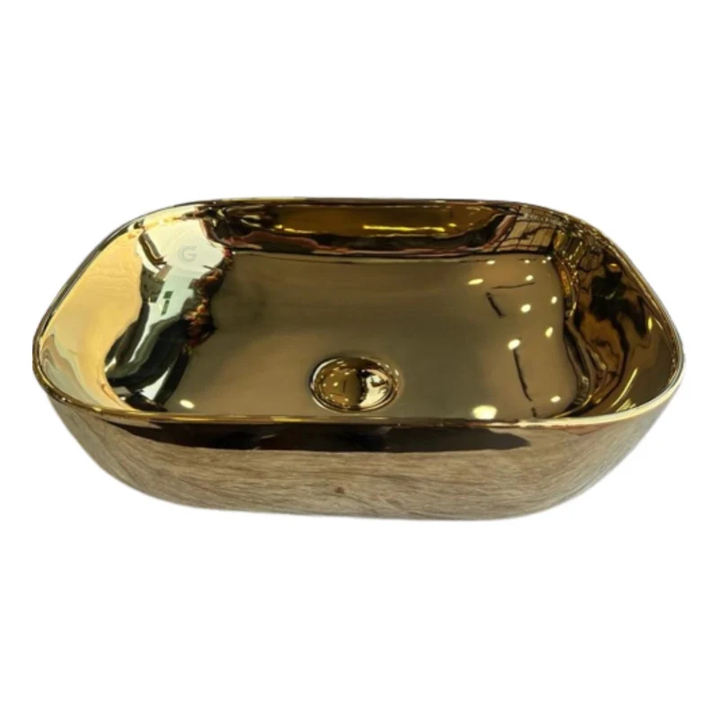 Lavamanos - Baño Dorado De Lujo Rectangular Doha Grifos Center