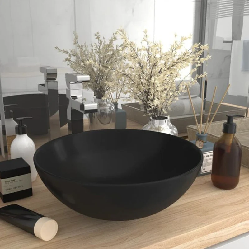 Lavamanos Blanco Parcelana Redondo Coral Grifos Center