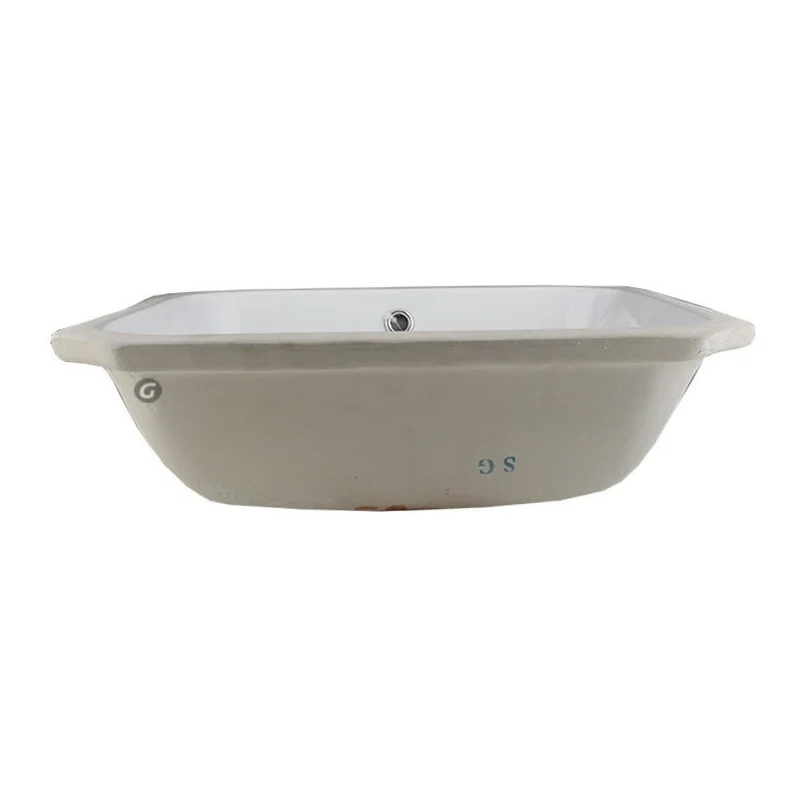 Sm Lavamanos Blanco Rectangular Pegar Por Debajo Grifos Center