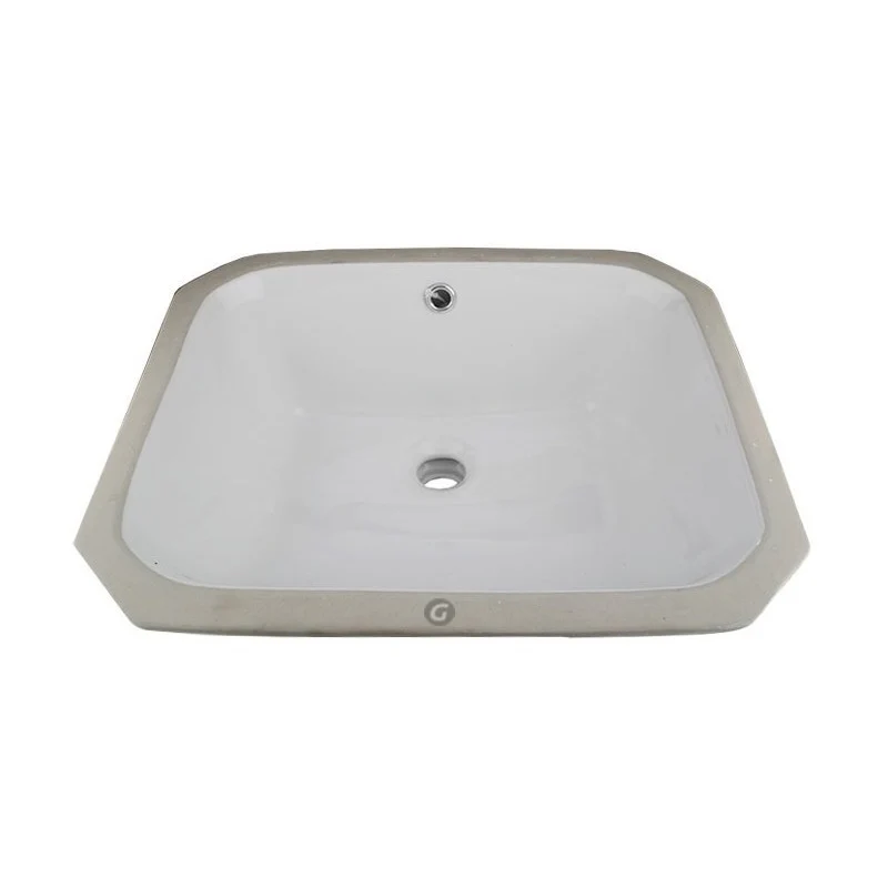 Sm Lavamanos Blanco Rectangular Pegar Por Debajo Grifos Center