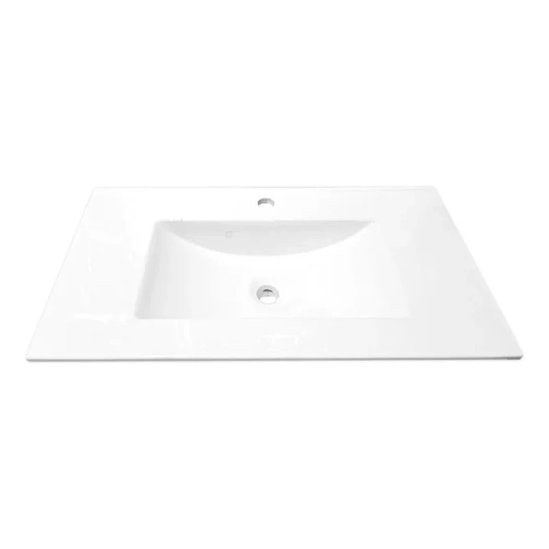 Lavamanos Rectangular Integrado Porcelana Blanco 1210*47cm Grifos Center
