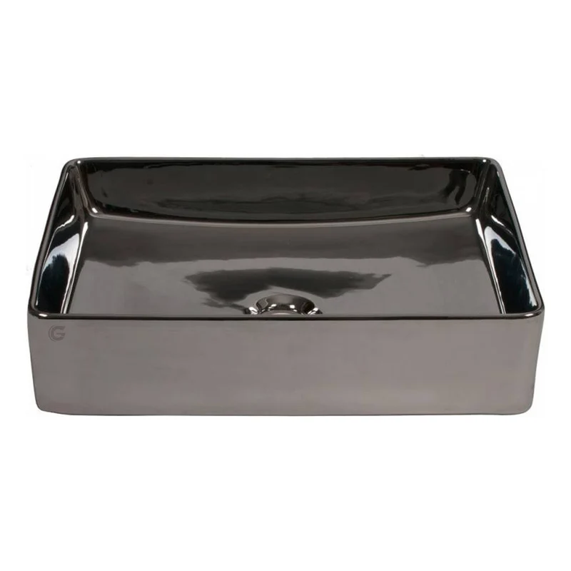 Lavamanos Rectangular Plateado Luxury Grifos Center