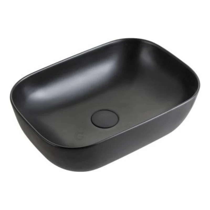 Lavamanos Rectangular Porcelana Negro 45,5*32,5*13,5cm Grifos Center