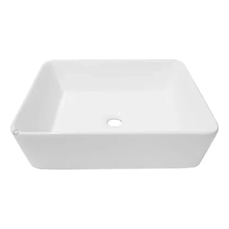 Lavamanos Rectangular De Sobreponer Blanco 48*37cm Grifos Center