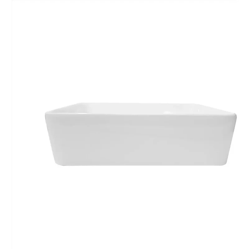 Lavamanos Rectangular De Sobreponer Blanco 48*37cm Grifos Center