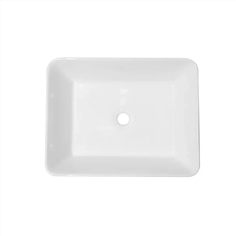 Lavamanos Rectangular De Sobreponer Blanco 48*37cm Grifos Center