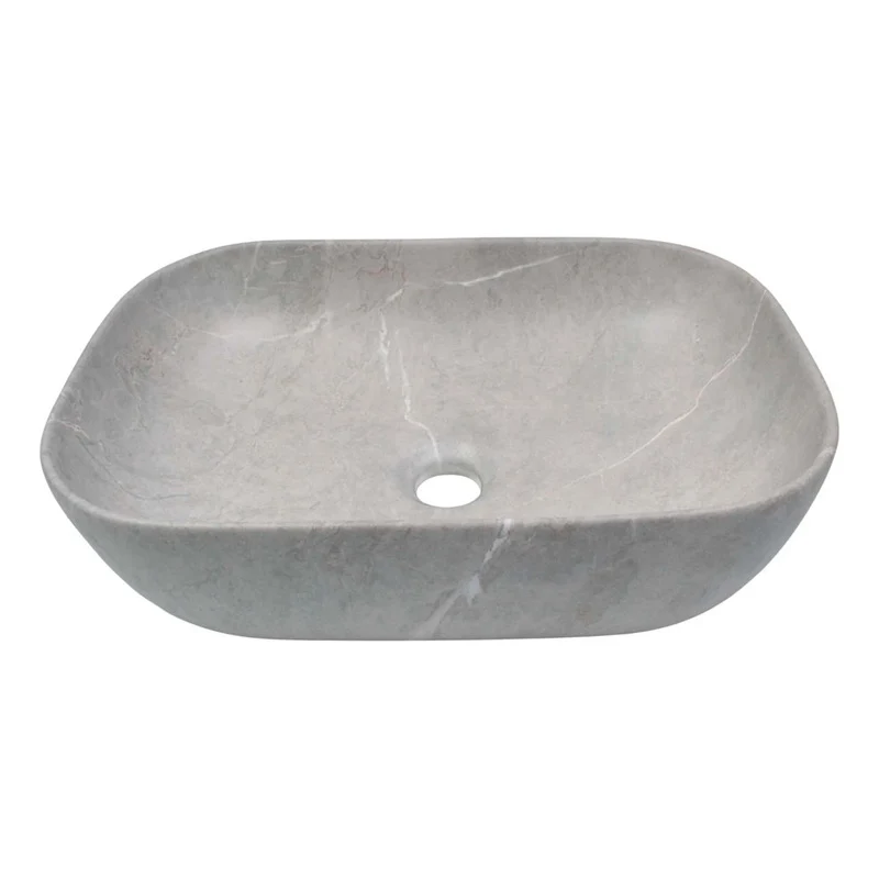 Lavamanos Rectangular De Sobreponer Gris 455*325*135 Grifos Center