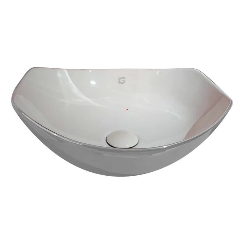 Lavamanos De Sobreponer Gris Silver 42*38cm Grifos Center