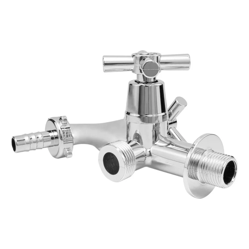Llave Griferí Para Lavadora En Abs Cromada Grifos Center