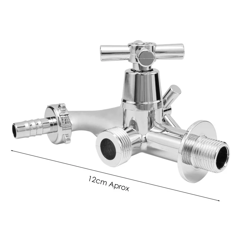 Llave Griferí Para Lavadora En Abs Cromada Grifos Center