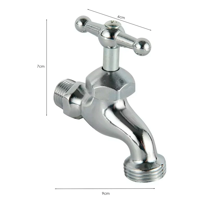 Llave De Jardin De 1/2 Cromada En Zamak Grifos Center