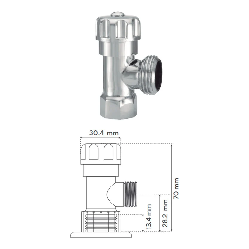 Llave Lavadora Metálica Cromada Grifos Center