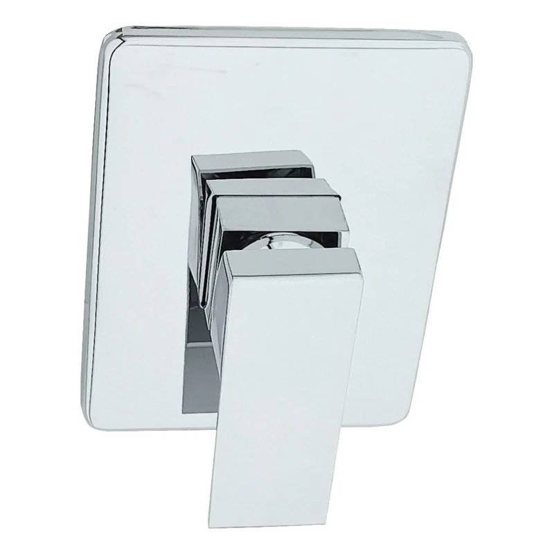 Monocontrol Ducha Cuadrado Con Pestañ Plateado Cromado Grifos Center