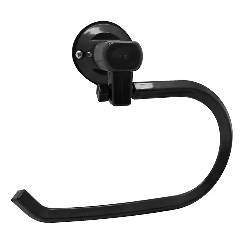 Portarrollo Para Baño (papelera) Base Redonda Negro Abs Grifos Center