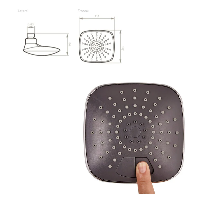 Regadera Circular Cromada En Abs De 6 Pulgadas Grifos Center