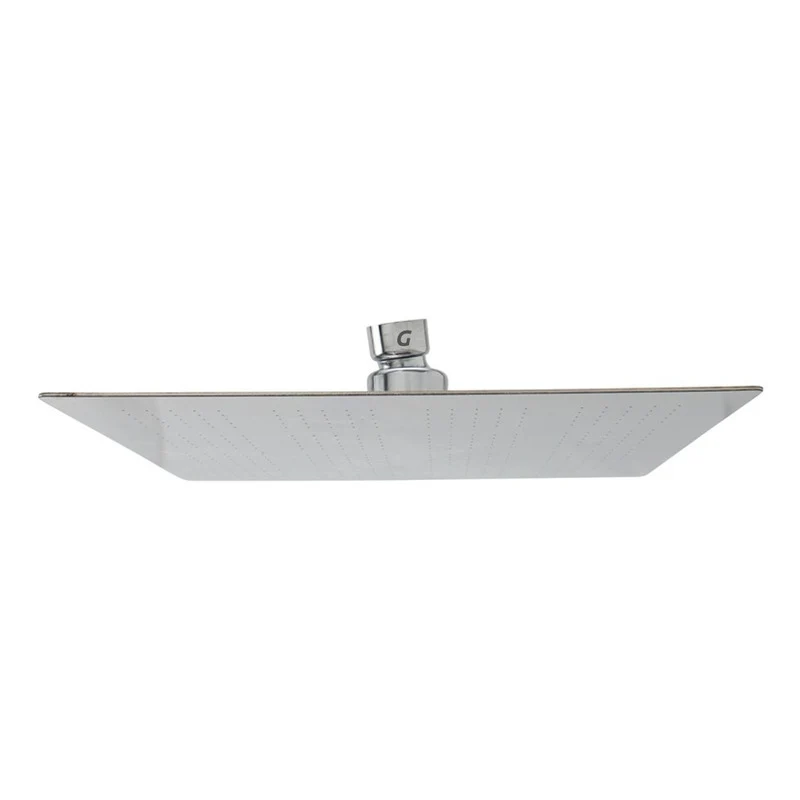 Regadera Cuadrada Cromada En Acero Inox. De 8 Pulgadas Grifos Center