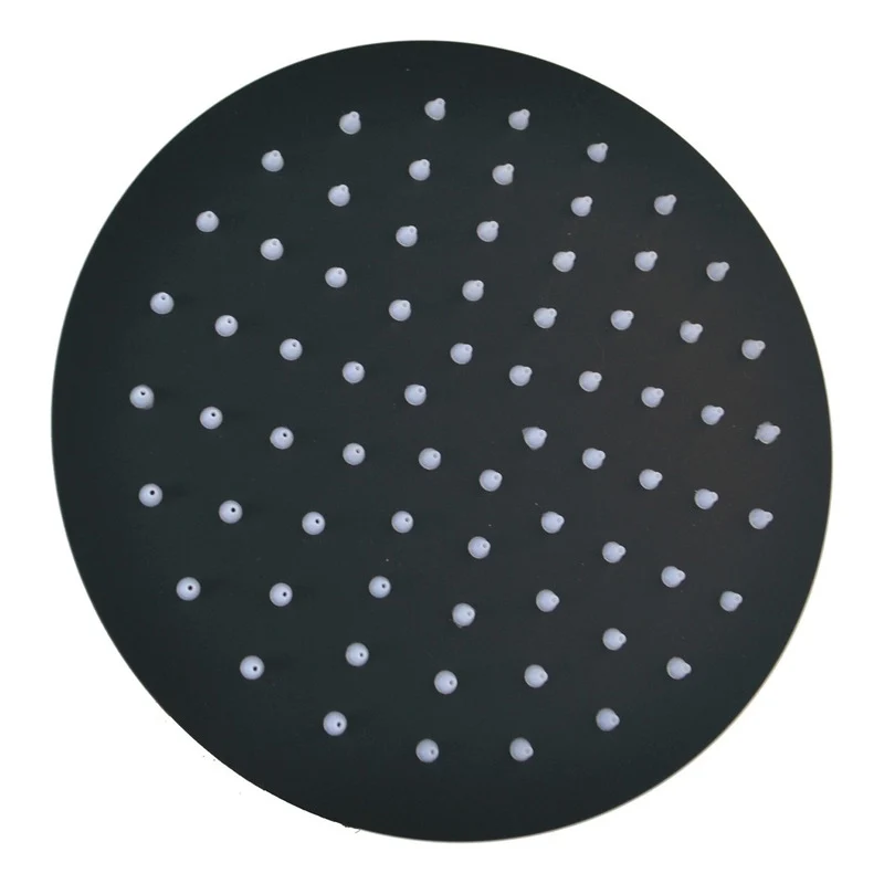 Regadera Ducha Negro Mate Redonda 12 Pulgadas Grifos Center