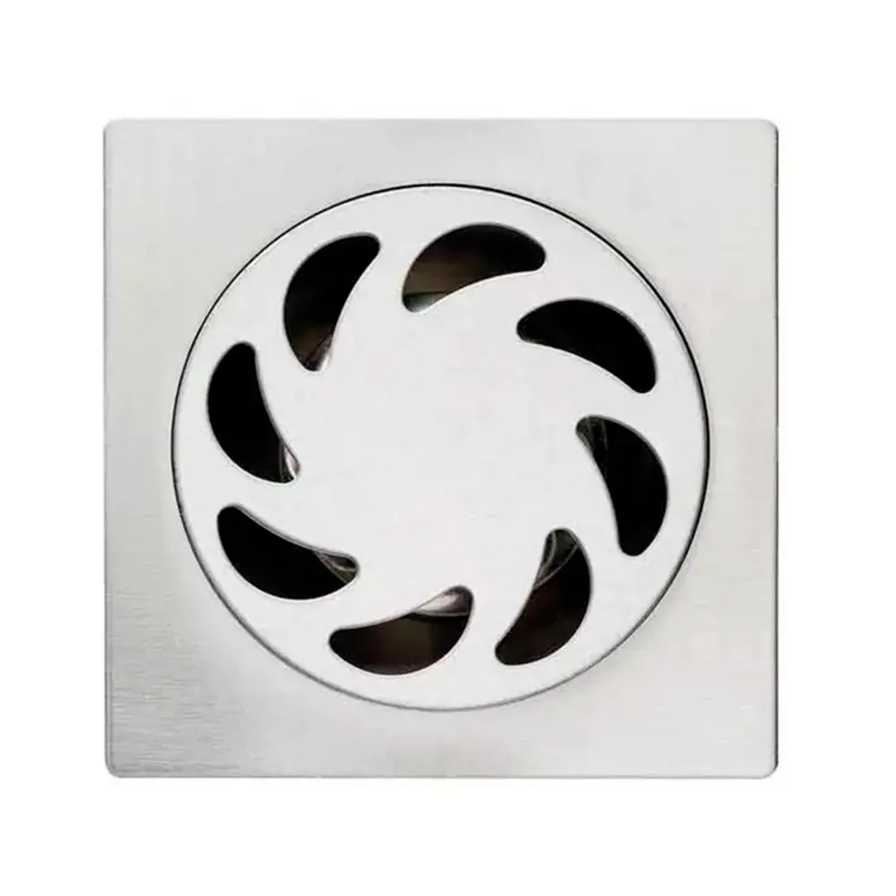 Rejilla de Ducha 10*10cm Plateada Cromada Estilo GRV Grifos Center