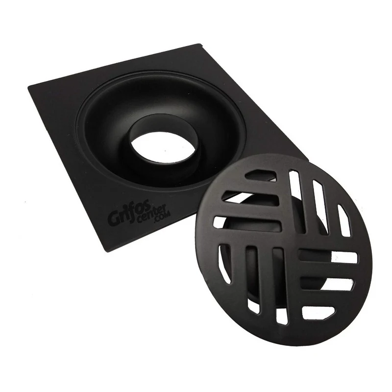 Rejilla De Piso Cuadrada Negra 10cm Grifos Center
