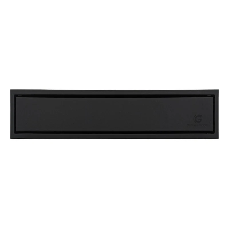 Rejilla De Piso Rectangular Invisible Negra 30x10cm Grifos Center
