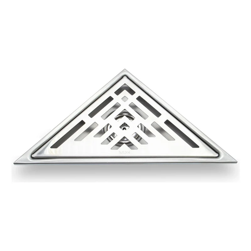 Rejilla De Piso Triangular En Acero Plateada 20x28cm Grifos Center