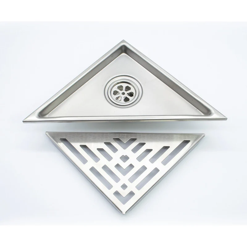 Rejilla De Piso Triangular En Acero Plateada 20x28cm Grifos Center