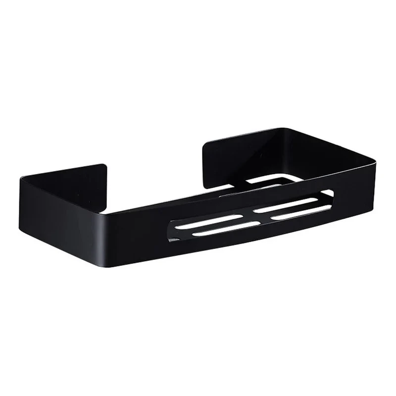 Repisa Para Baño Rectangular Negra Grifos Center